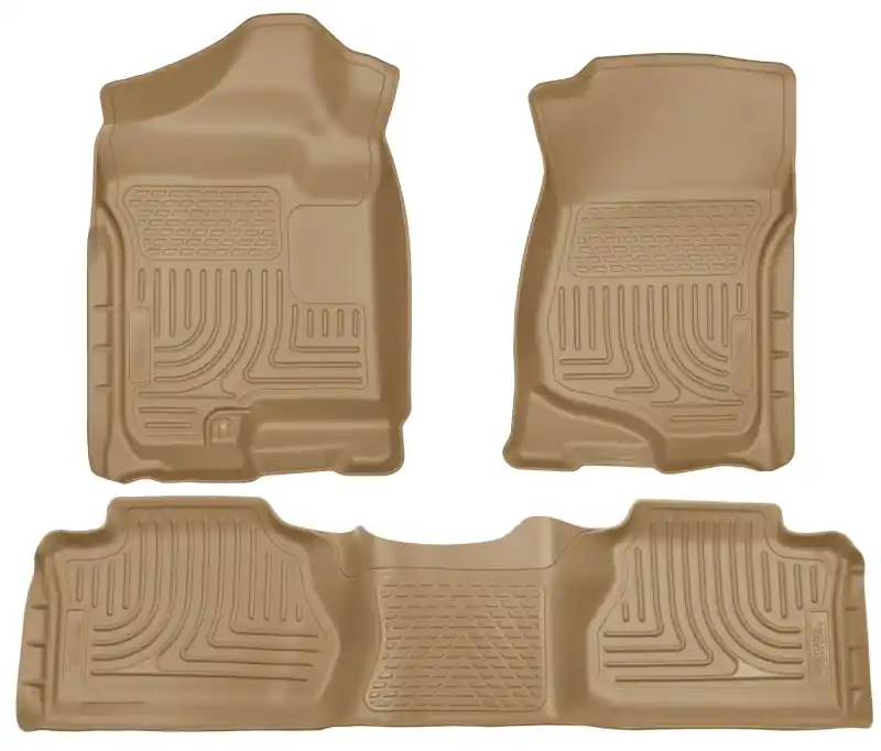 Final Sale Husky Liners 07-12 Chevy Silverado/GMC Sierra Extended Cab WeatherBeater Combo Tan Floor Liners