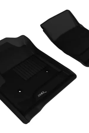 Luxury 3D MAXpider 2014-2018 Chevrolet/GMC Silverado/Sierra Regular Cab Kagu 1st Row Floormat - Black