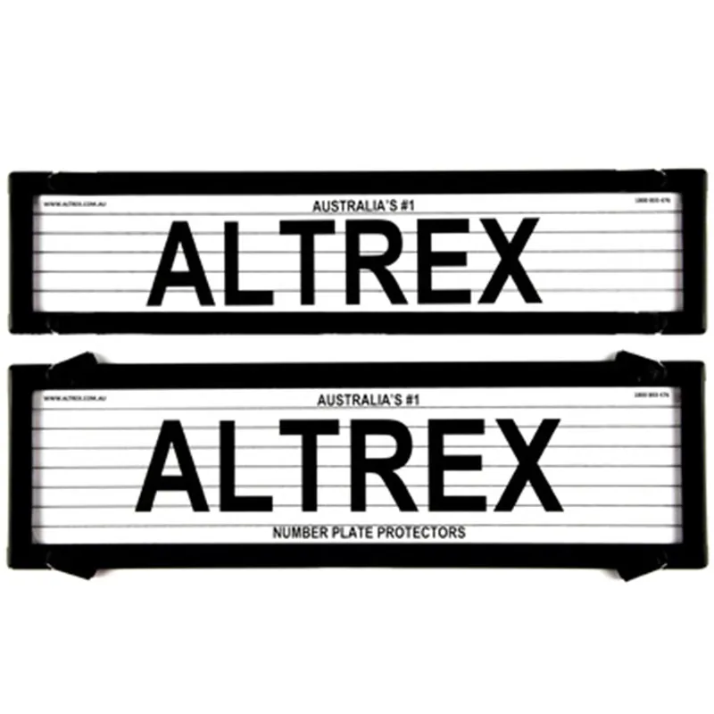 Altrex NSW \\u0026 SA Black Premium Combination Number Plate Protectors - with Lines - 6LP Save Now