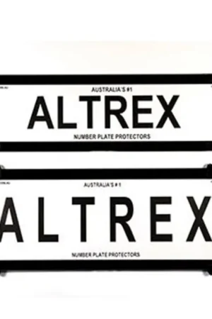 Free Delivery Altrex QLD, ACT, VIC, TAS, SA, WA \\u0026 NT Slimline Combination Black Number Plate Protectors - without Lines (372x100mm \\u0026 372x134mm) - 6QSNL