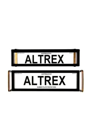 Hot Picks Altrex Superior Premium Black Clear Number Plate Protectors - without Lines - NPP6PC