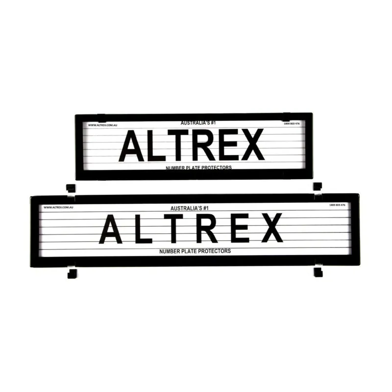 Altrex QLD, VIC \\u0026 WA European Slimline \\/ Full Size Combination Number Plate Protectors - with Lines - 6LEV Wholesale
