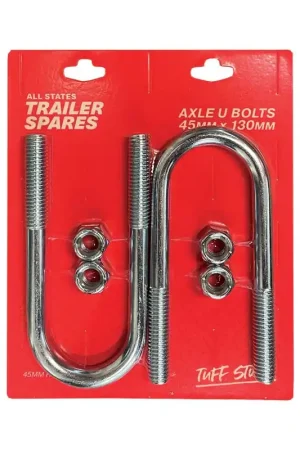 Last Chance ASTSS 130mm U-Bolts to Suit 45mm Round Axle (Pack of 2) - R5604