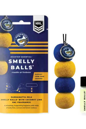 Authentic Smelly Balls Parramatta Eels Inspired Reusable Air Freshener Starter Set - NRL445AF