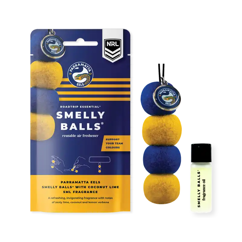 Authentic Smelly Balls Parramatta Eels Inspired Reusable Air Freshener Starter Set - NRL445AF