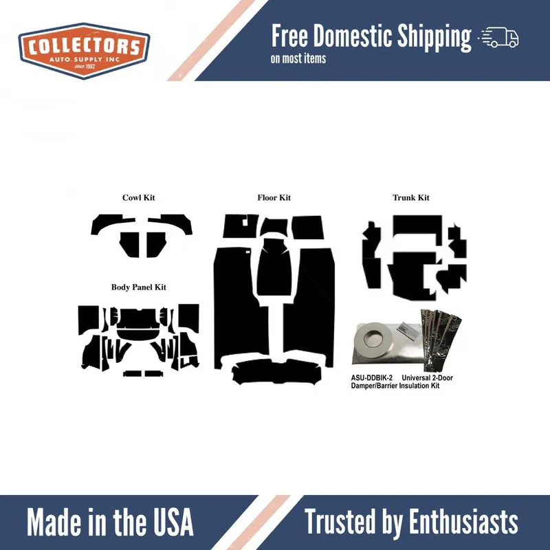 1955-1956 Plymouth Belvedere Insulation Sound Deadener Kit Convertible Complete Place Order