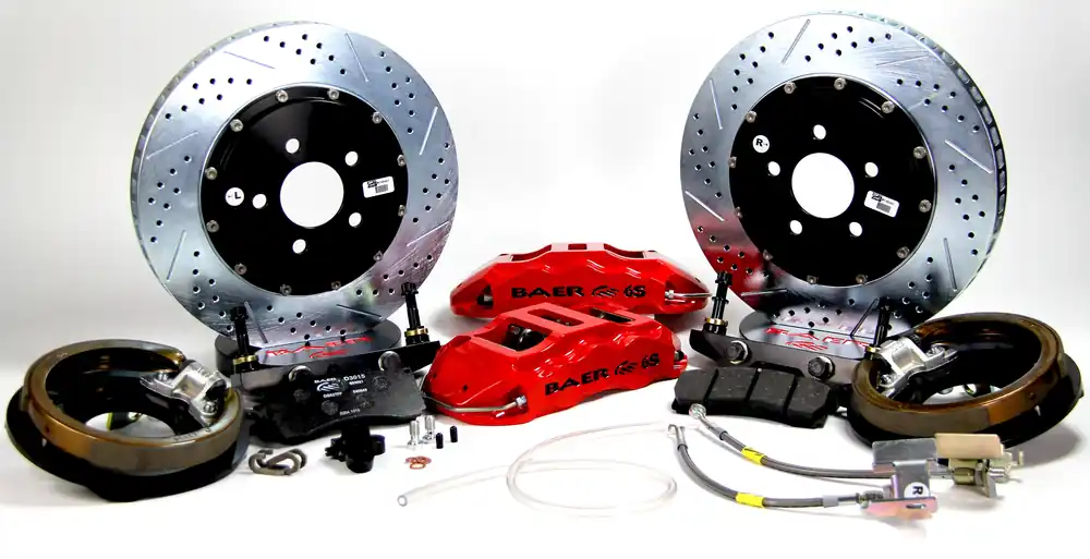 Baer Brakes 4262096FR-1 Baer Brakes 14" Extreme+ Rear Brake Kit, Fire Red, Slot Special Offer