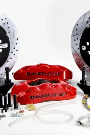 Baer Brakes 4262181FR-1 Baer Brakes 14" Pro+ Rear Brake Kit, Fire Red, Slot Popular