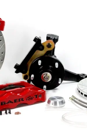 Super Sale Baer Brakes 4301403S-1X Baer Brakes 13" Track4 Front Brake Kit, Silver, Slot, Std. Studs