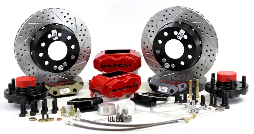 Baer Brakes 4141049R-1X Baer Brakes 11" SS4+ Front Brake Kit, Red, Slot, Std. Studs Editor’s Pick