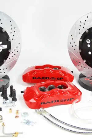 Worldwide Shipping Baer Brakes 4302228FR-1 Baer Brakes 14" Pro+ Rear Brake Kit, Fire Red, Slot