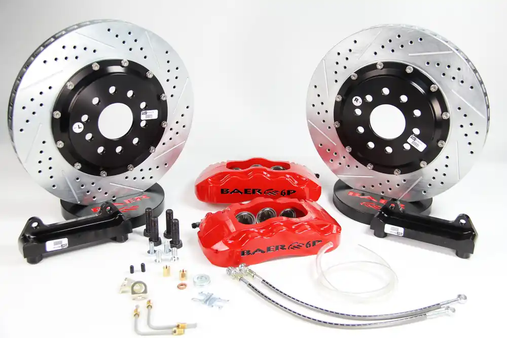 Worldwide Shipping Baer Brakes 4302228FR-1 Baer Brakes 14" Pro+ Rear Brake Kit, Fire Red, Slot