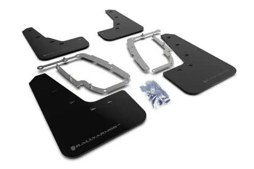 Top Pick Rally Armor 2017-2024 Tesla Model 3 UR Black Mud Flap w/ Dark Grey Logo