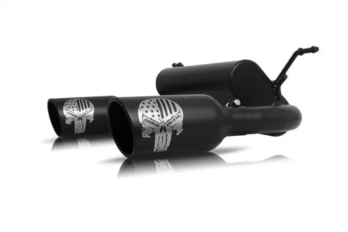 Gibson 2018-2025 Jeep Wrangler Sport 3.6L 2.5in Patriot Skull Series Cat-Back Dual Exhaust - Blk Ceramic - 76-0038 Top Pick