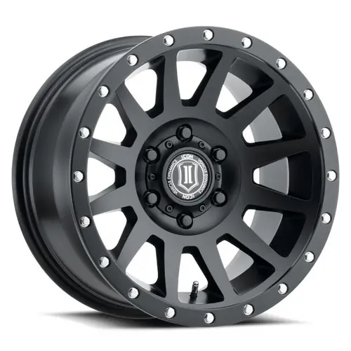 Handmade ICON Compression 17x8.5 6x135 6mm Offset 5in BS 87.1mm Bore Satin Black Wheel - 2017856350SB
