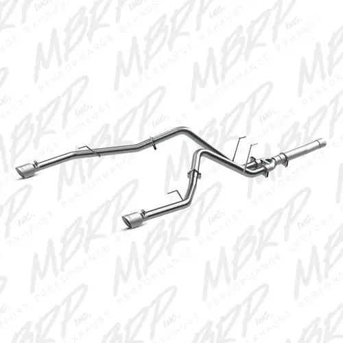 Hot Deal MBRP 2014-2017 Dodge Ram 1500 3.0L Ecodiesel 2 1/2inch Filter Back Dual Split Rear AL #S6171AL