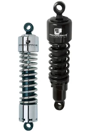 Progressive Harley 412 Series Shocks 13.0in - Black - 412-4020B Money Back Guarantee