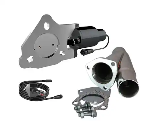 QTP Single 2.25" Bolt-On Electric Exhaust Cutout Valve & 2.25" Weld-On Cut-Out Y-Pipe #QTEC225CP Buy Today
