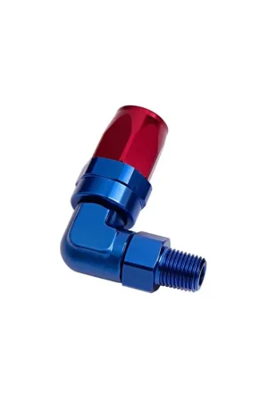 Aeroflow 90 Deg Taper Swivel Hose End 3/8" NPT Male to -10AN - Black Fast Shipping