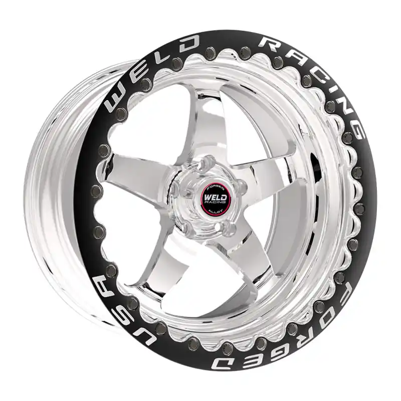 Best Choice Weld S71 15x10.33 / 5x4.5 BP / 7.5in. BS Polished Wheel (Medium Pad) - Polished Single Beadlock MT | Graveyard Performance