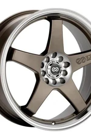 Affordable Enkei EV5 18x7.5 5x100/114.3 38mm Offset 72.6 Bolt Diameter Matte Bronze w/ Machined Lip Wheel | Graveyard Performance