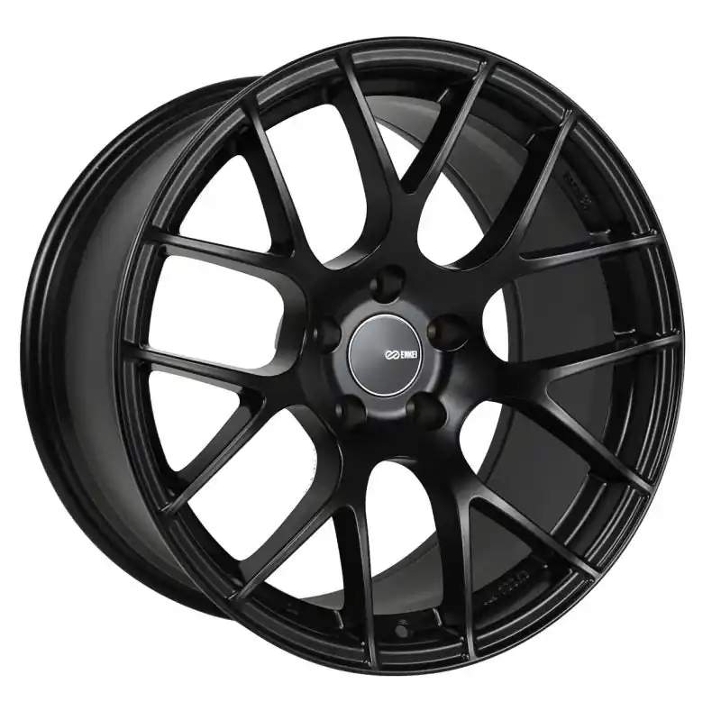 Viral Enkei Raijin 19x9.5 35mm Offset 5x120 Bolt Pattern 72.6 Hub Bore Black Wheel | Graveyard Performance