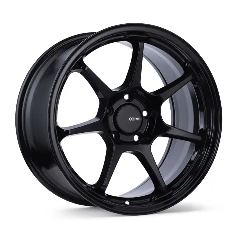 Shop Now Enkei TS-7 18x8 5x114.3 35mm Offset 72.6mm Bore Gloss Black Wheel | Graveyard Performance