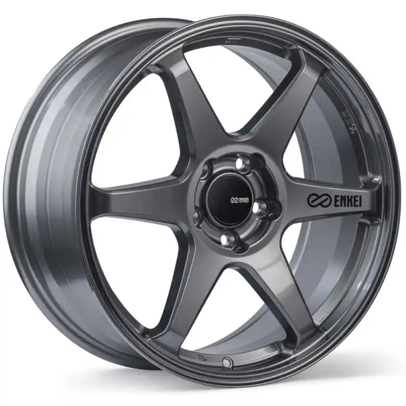 Top Pick Enkei T6R 18x9.5 45mm Offset 5x120 Bolt Pattern 72.6 Bore Gloss Gunmetal Wheel | Graveyard Performance