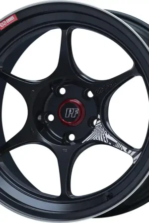 Bargain Enkei PF06 18x9in 5x120 BP 28mm Offset 72.5mm Bore Black Machined Wheel | Graveyard Performance