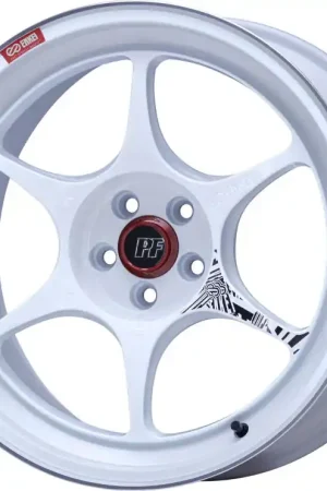 Seasonal Sale Enkei PF06 18x9in 5x114.3 BP 42mm Offset 75mm Bore White Machined Wheel | Graveyard Performance